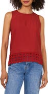 Vince Camuto Circle Lace Trim Tank