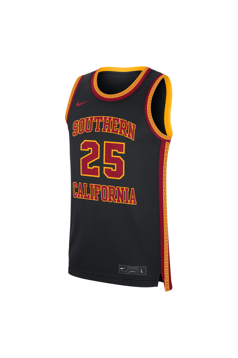 Men's Nike #25 Black USC Trojans Alternate Replica Basketball Jersey, Alternate, color, Black