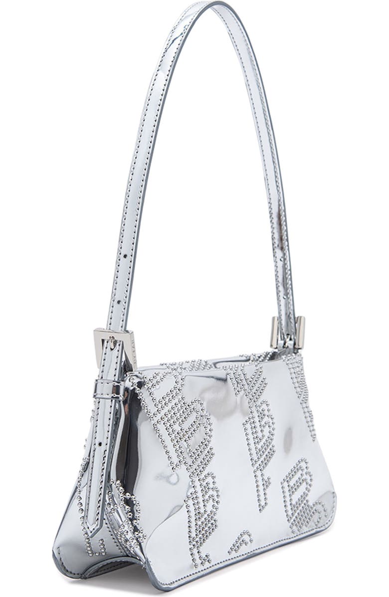 By Far Dulce Stud Metallic Shoulder Bag, Alternate, color,