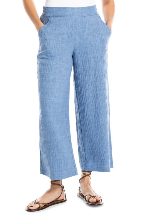 Textured Wide Leg Pants