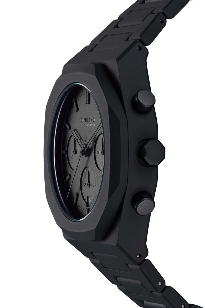 Shadow Polychrono Bracelet Watch, 40.5mm, Alternate, color, BLACK