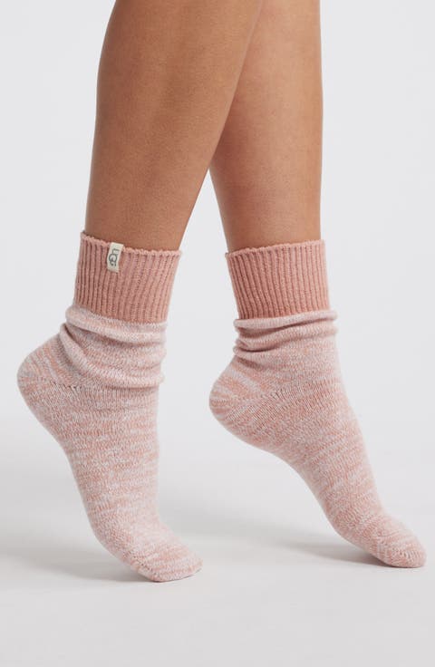 Rib Slouchy Quarter Socks