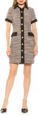 Alexia Admor Jenni Tweed Shirtdress