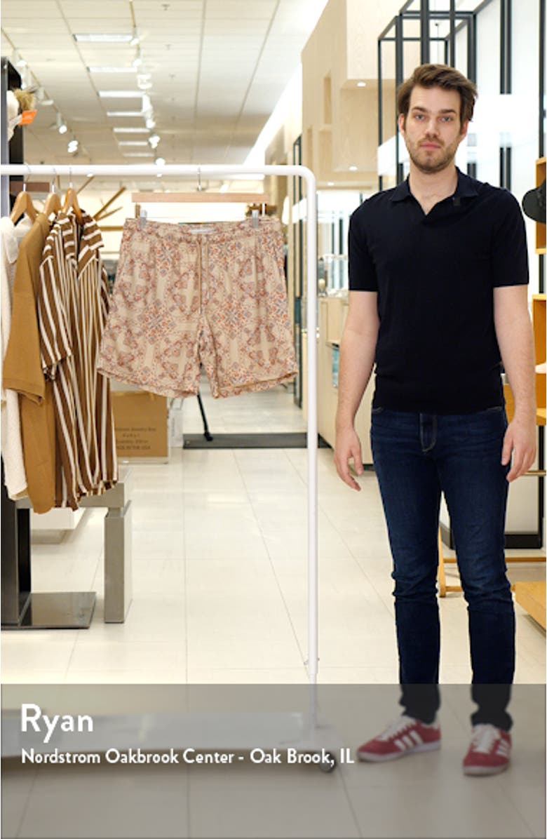 Aaron Bandana Print Mesh Drawstring Shorts, sales video thumbnail