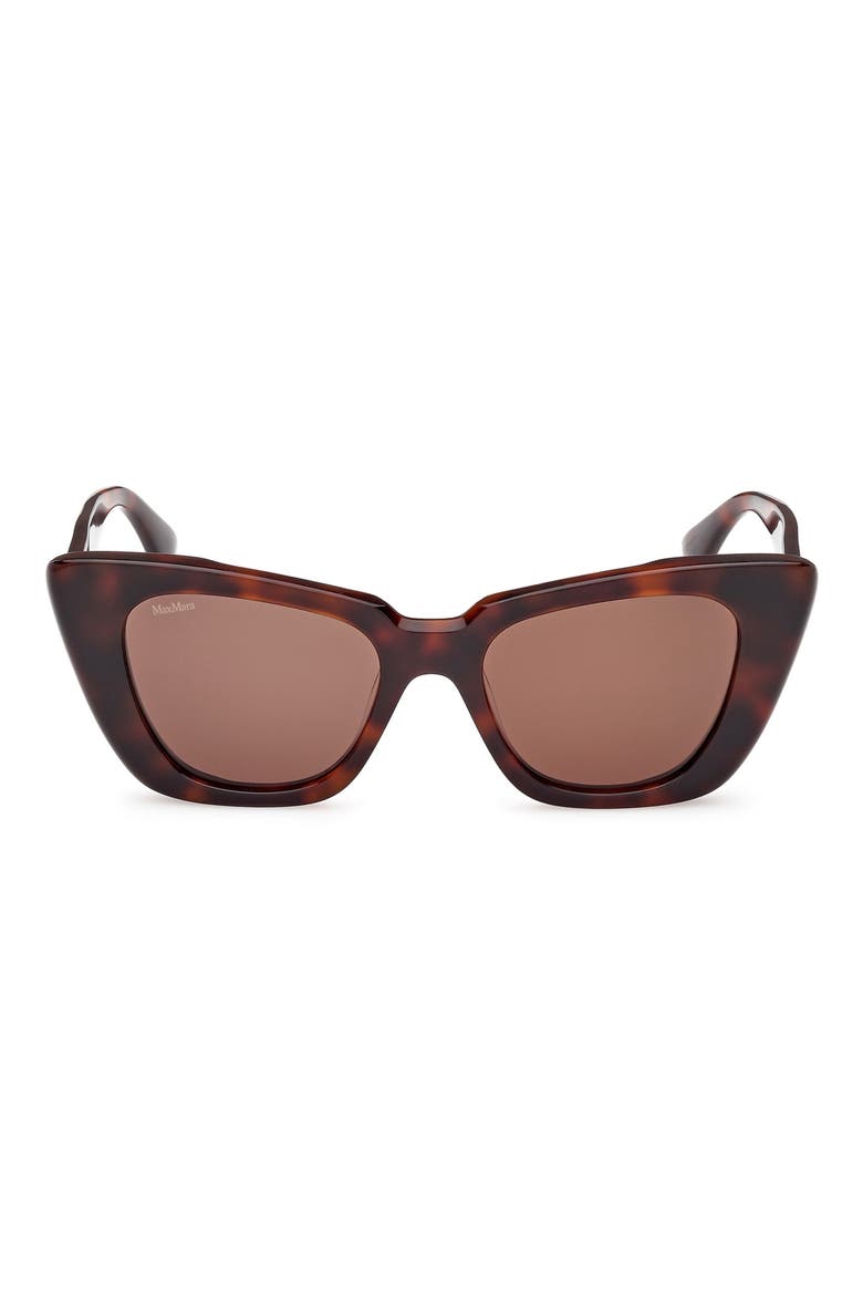 Glimpse5 50mm Polarized Butterfly Sunglasses, Main, color, DARK HAVANA / BROWN