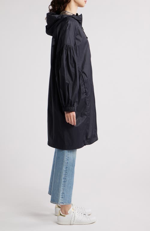 Ilse Jacobsen Shimmer Hooded Jacket In Dark Indigo