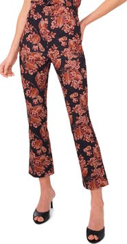 Ted Baker Floral Ankle Flare Leg Ponte Pants