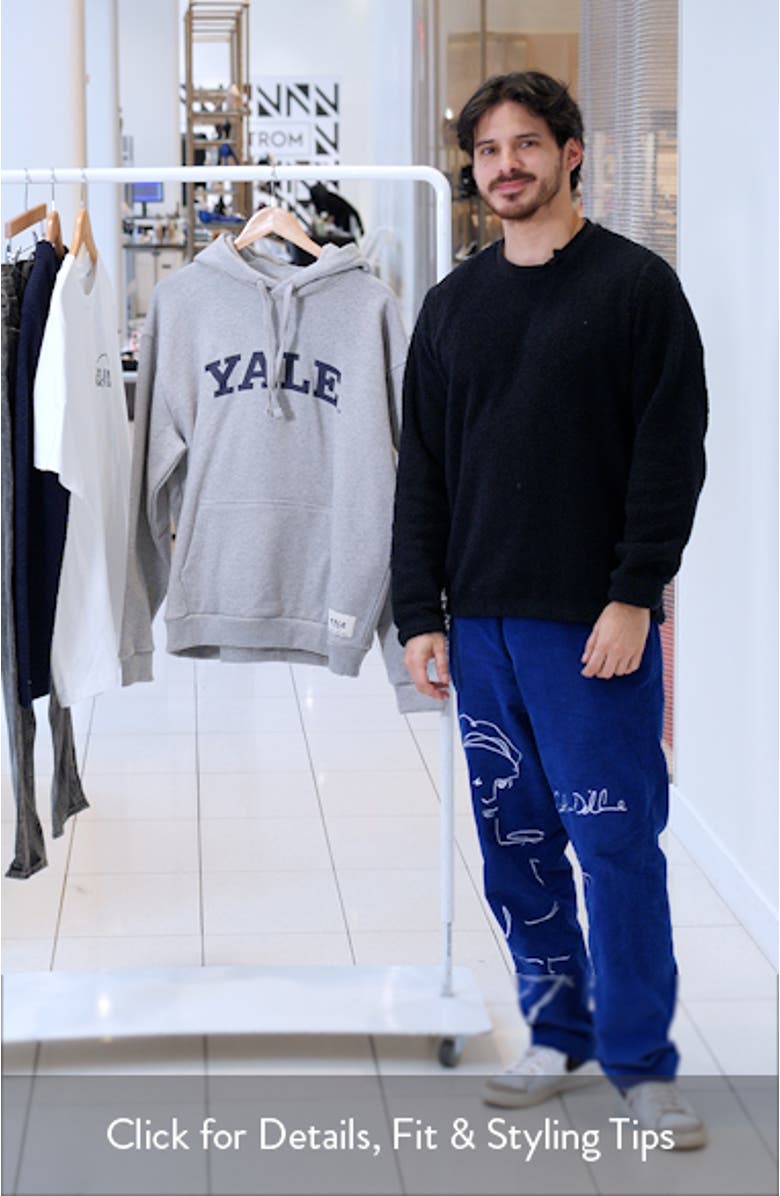 Yale Logo Graphic Hoodie, sales video thumbnail