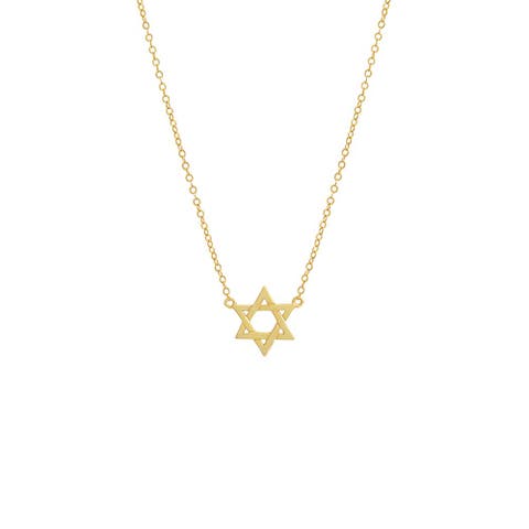 Solid Star Of David Pendant Necklace