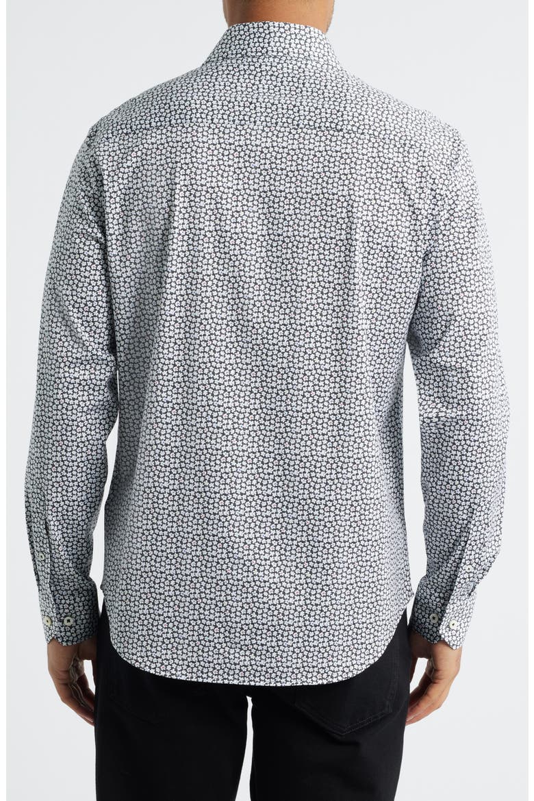 James OoohCotton® Floral Button-Up Shirt, Alternate, color, BLACK/ WHITE