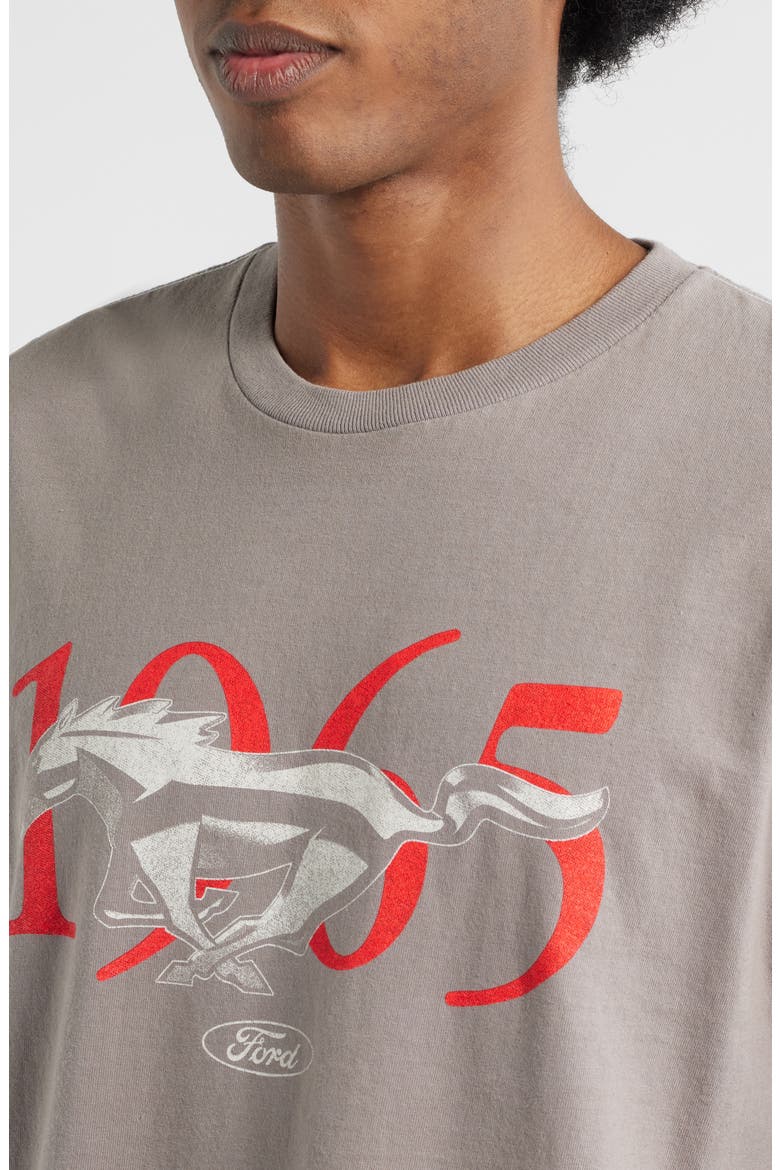 Ford Horse Logo Red 1969 Mustang Graphic T-Shirt, Alternate, color, CHARCOAL