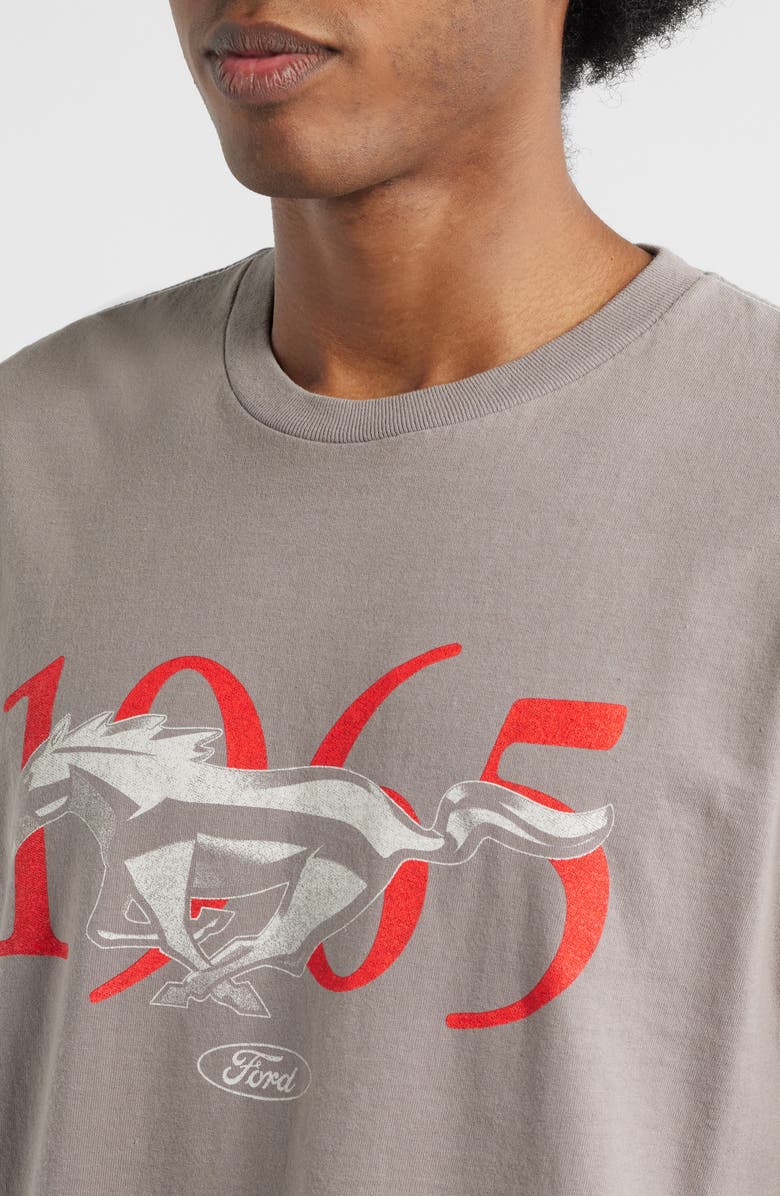 Merch Traffic Ford Horse Logo Red 1969 Mustang Graphic T-Shirt, Alternate, color, Charcoal
