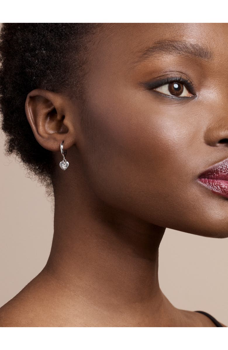 Ted Baker London Hanniy Crystal Heart Huggie Hoop Earrings, Alternate, color, 