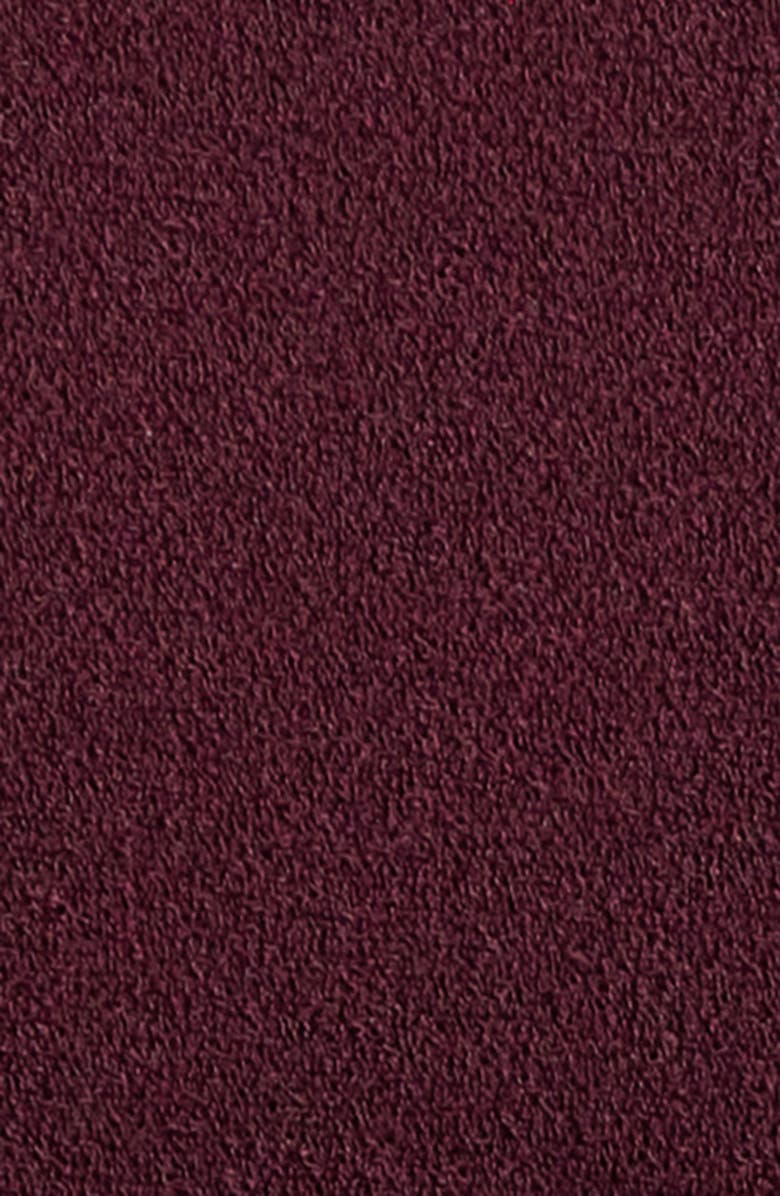 Connected Apparel Twist Detail Asymmetric Hem Dress, Alternate, color, Bordeaux