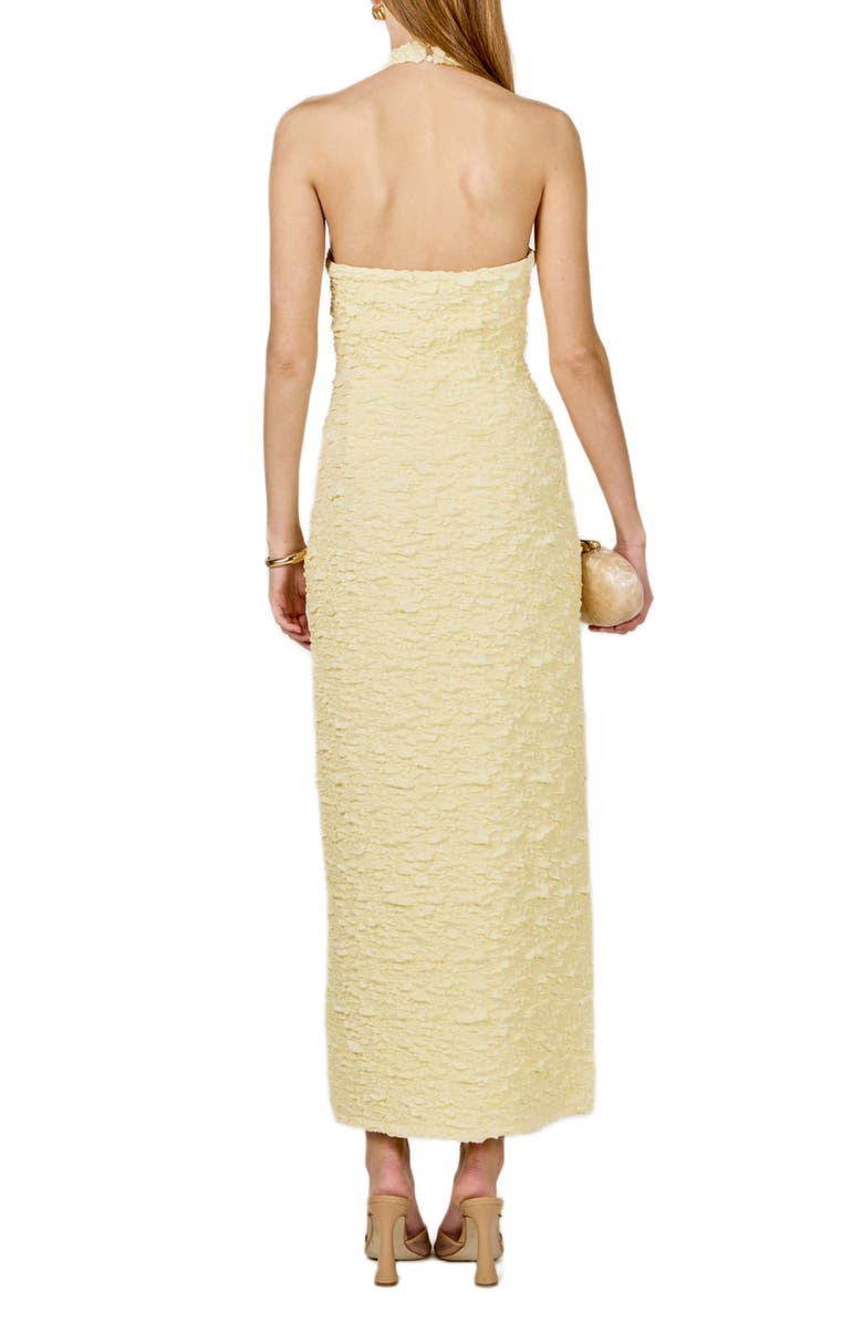 Endless Rose Crossover Neck Halter Dress, Alternate, color, Butter Yellow