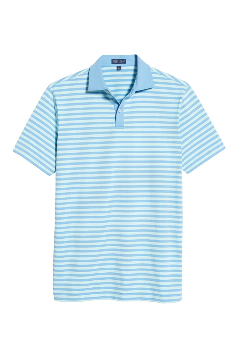 Men's Stripe Stretch Polo, Alternate, color, BALTIC BLUE/ SEA SAGE