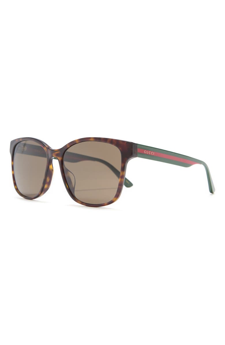 Gucci 56mm Modified Square Sunglasses, Alternate, color,