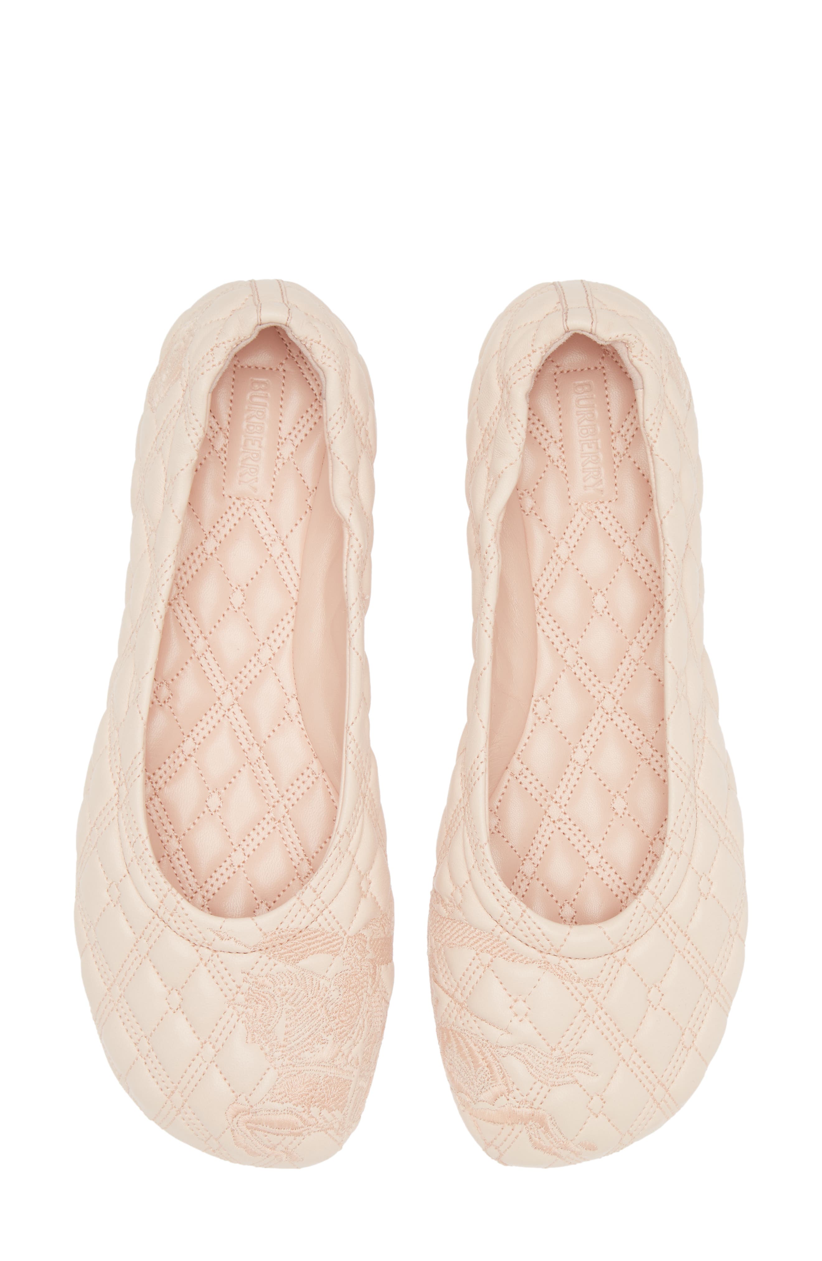 Burberry Sadler Embroidered Ballerina Flats