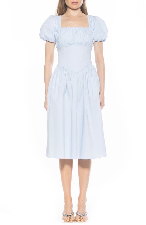 Jessi Puff Sleeve Midi Dress