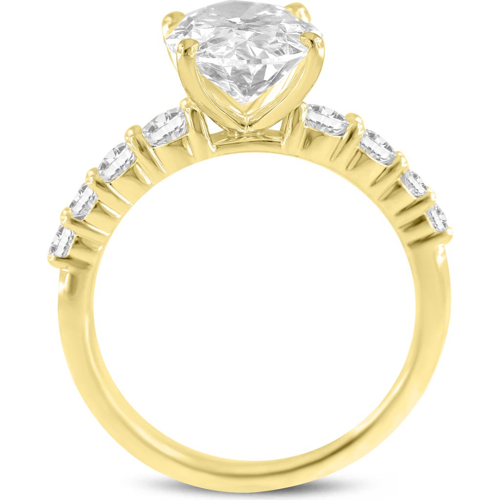 Luvmyjewelry Julia 14k Yellow Gold Oval Lab Grown Diamond Engagement Ring In 14k Yellow Gold