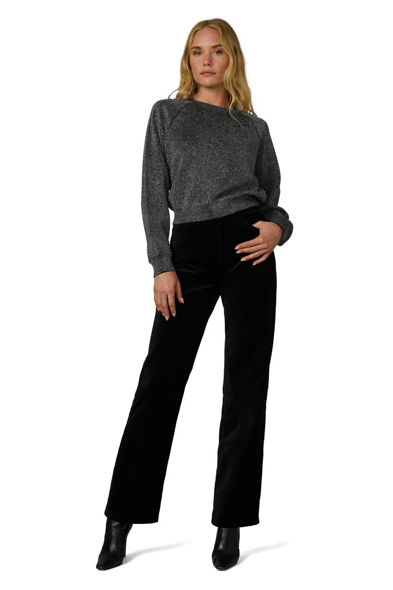 The Taylor Metallic Raglan Sweater, Alternate, color, SILVER BLACK METAL