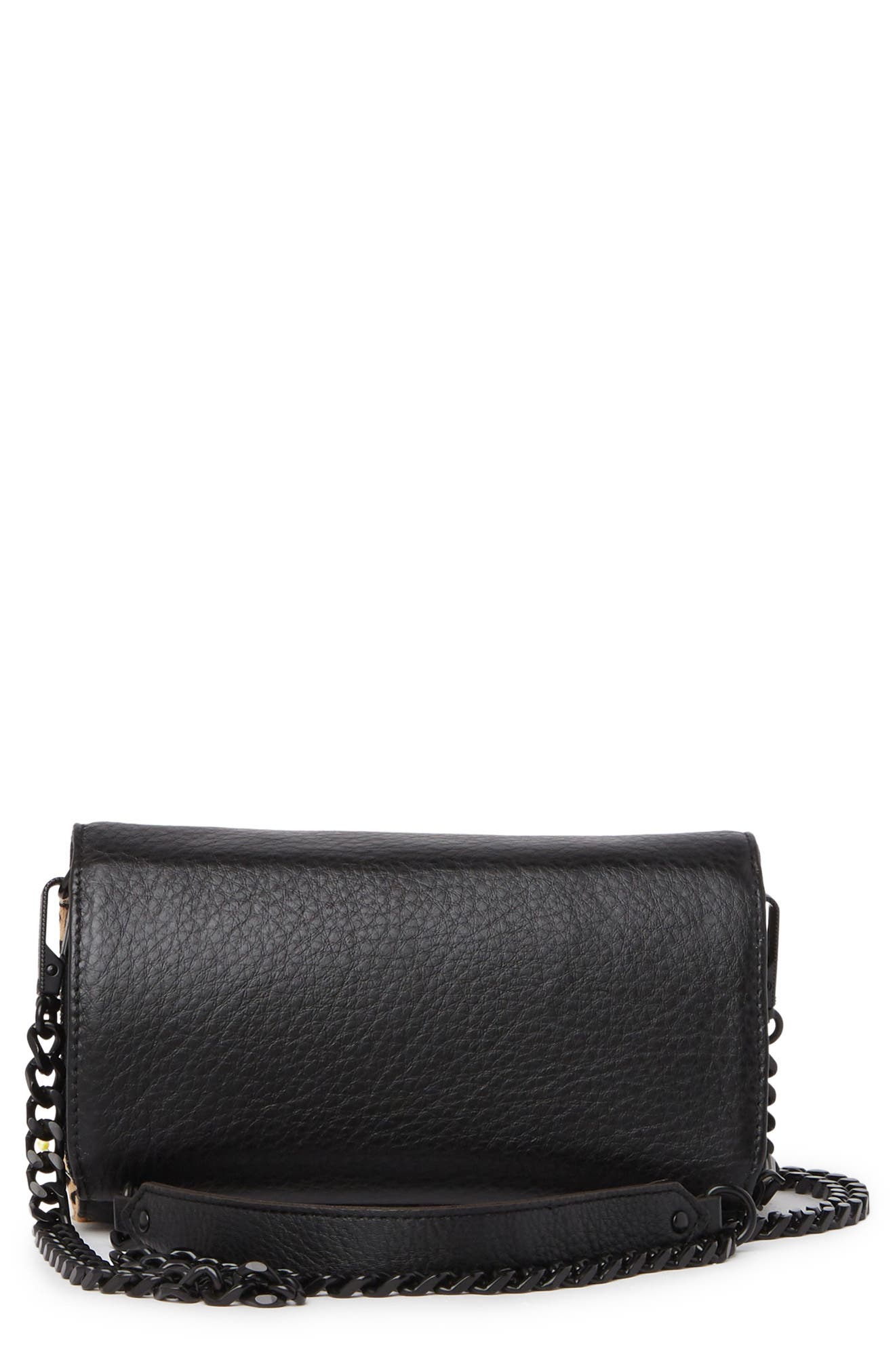Kestenberg Delancey Genuine Calf Hair & Leather Wallet-on-a-Chain, Alternate, color, Z/DNUBABY CHEETAH HAIRCAL