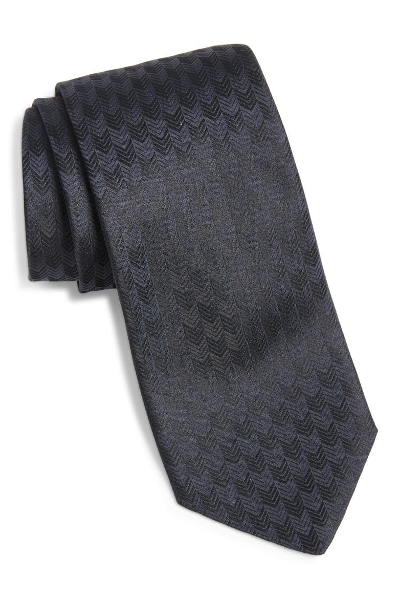 Geometric Silk Tie, Main, color, PURPLE