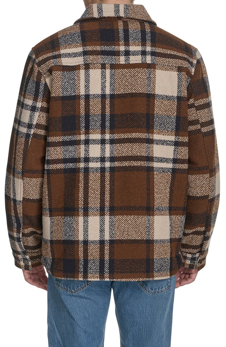 Levi's<sup>®</sup> Zip Front Plaid Shacket, Alternate, color, Caramel Multi