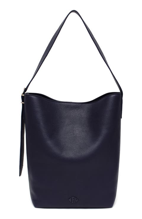Jayden Large Leather Bucket Bag
