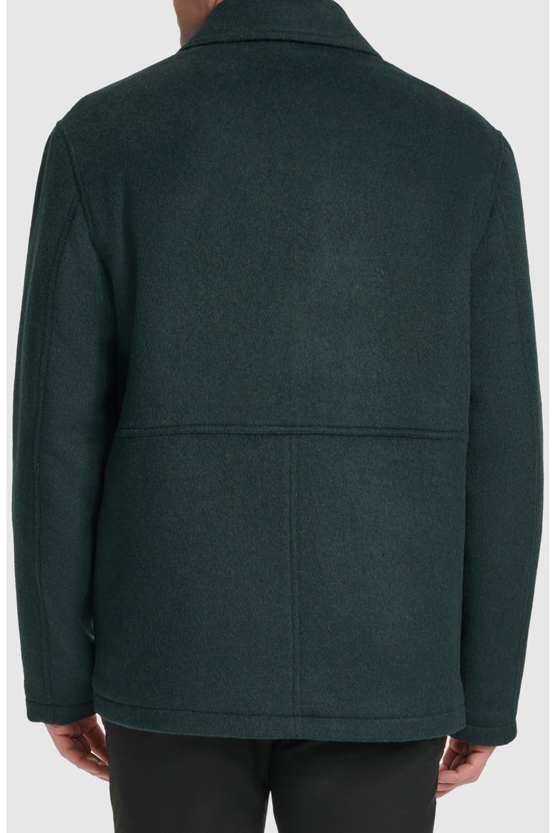 Felt Zip Front Shirt Jacket, Alternate, color, DARK GREEN