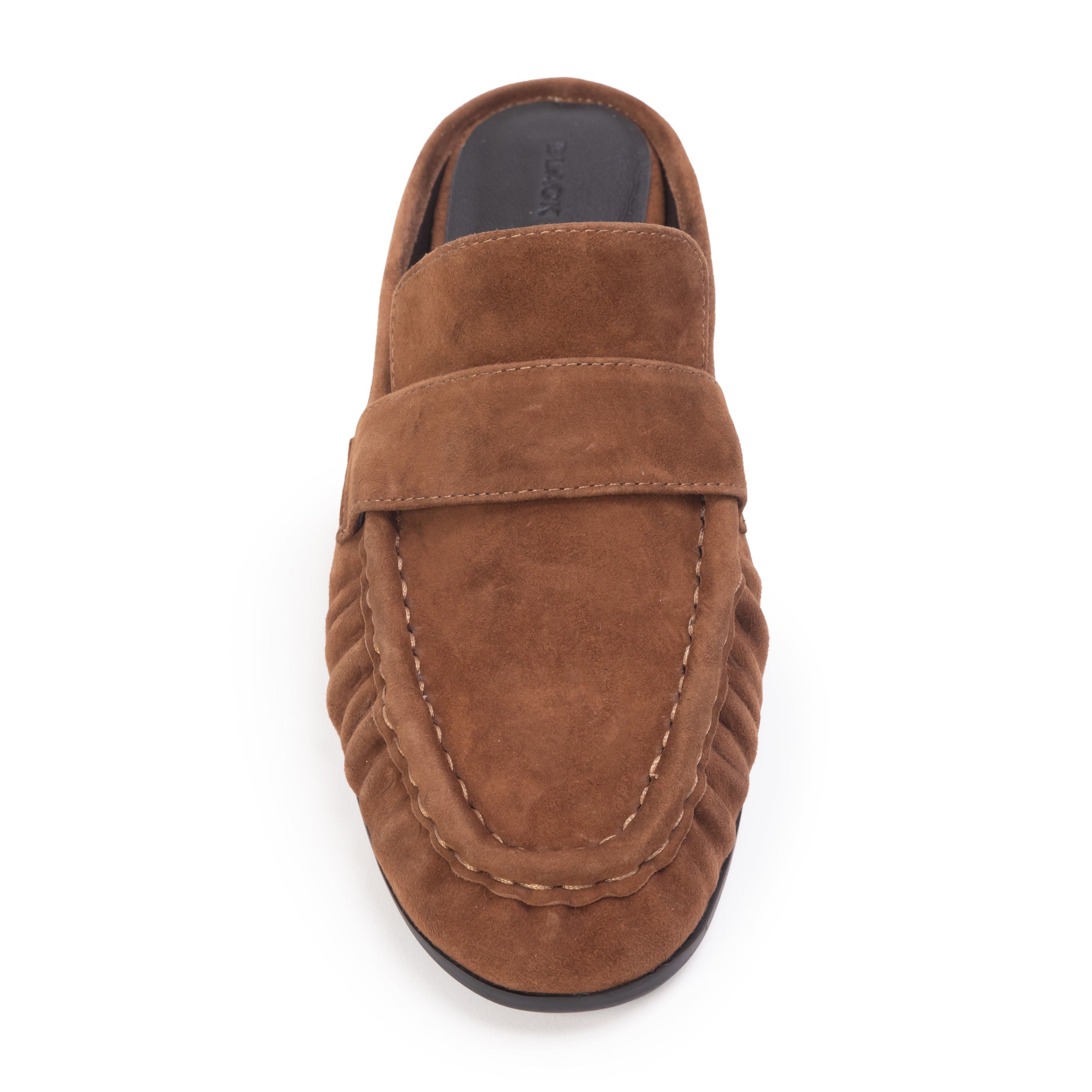 BLACK SUEDE STUDIO Gabby Loafer Mule, Alternate, color, Tobacco Suede