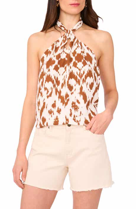 Vince Camuto Twist Neck Halter Top