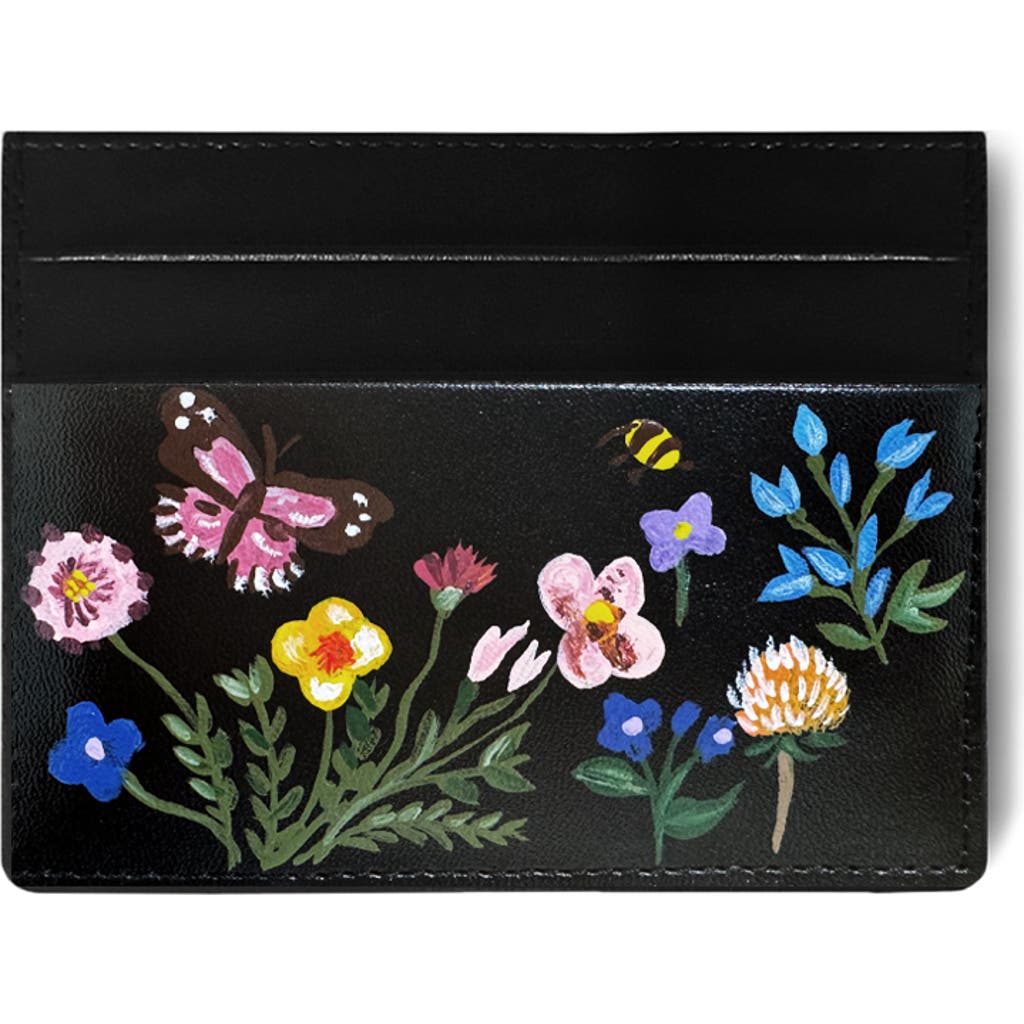 Alepel Pressed Flowers Cardholder In Pressed Flowers
