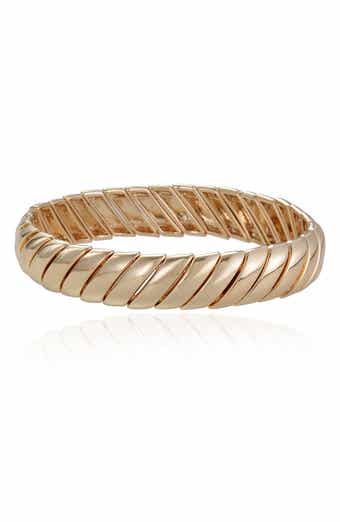 Ribbed Infinity Stretch Bracelet
