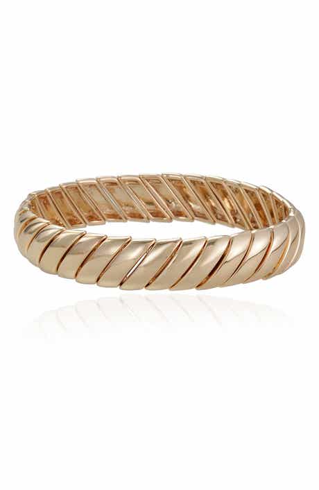 Ribbed Infinity Stretch Bracelet