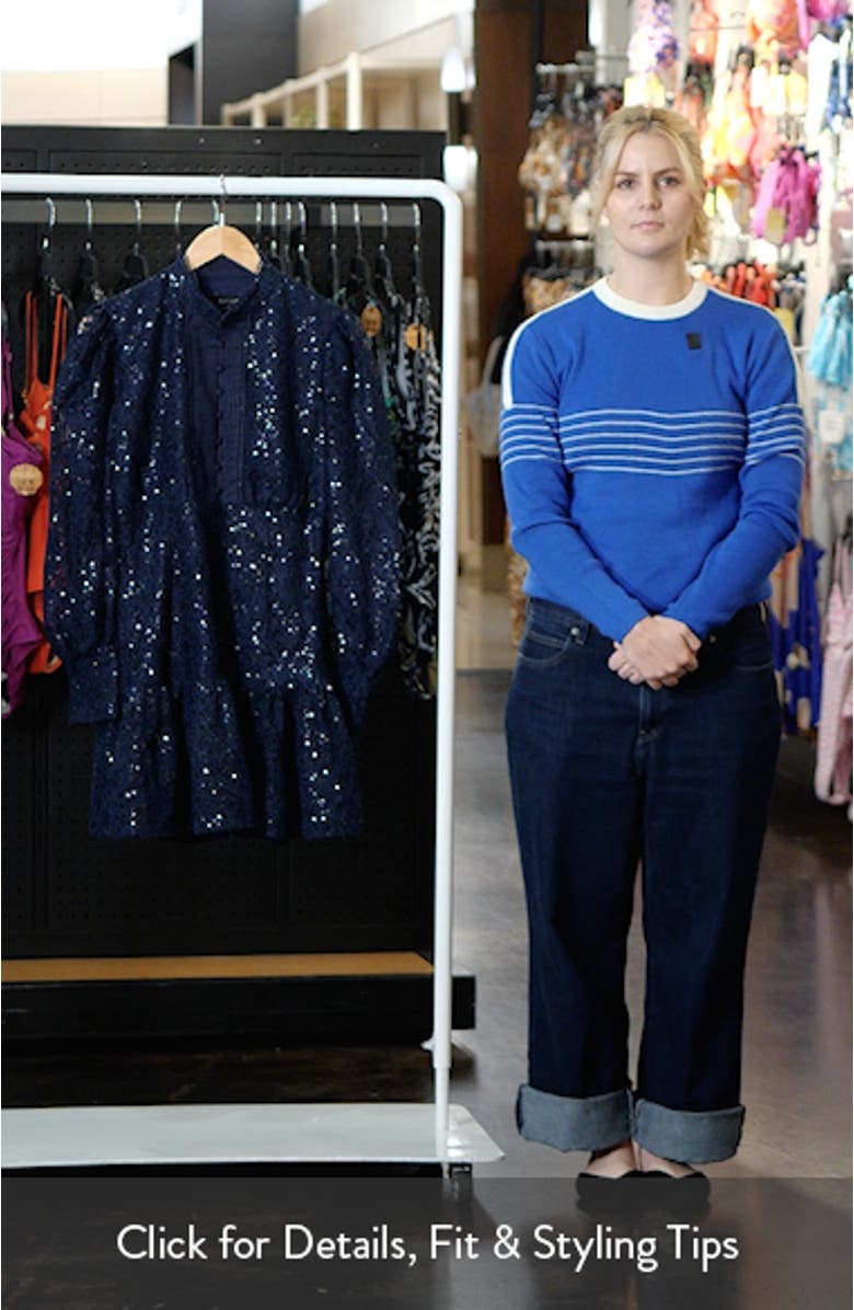 Remy Long Sleeve Lace & Sequin Minidress, sales video thumbnail