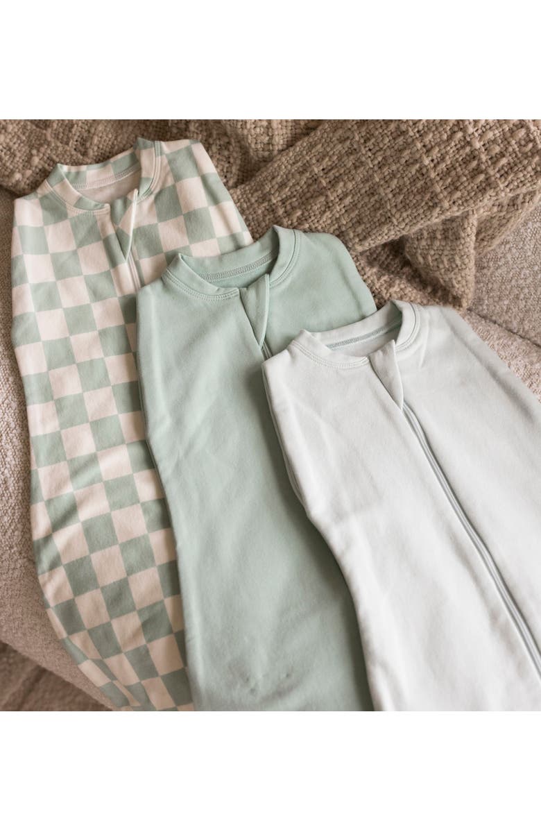 Tiny Twinkle Supersoft Micro-Fleece Sleep Sack with Swaddle Transition, Alternate, color, Sage Checkers