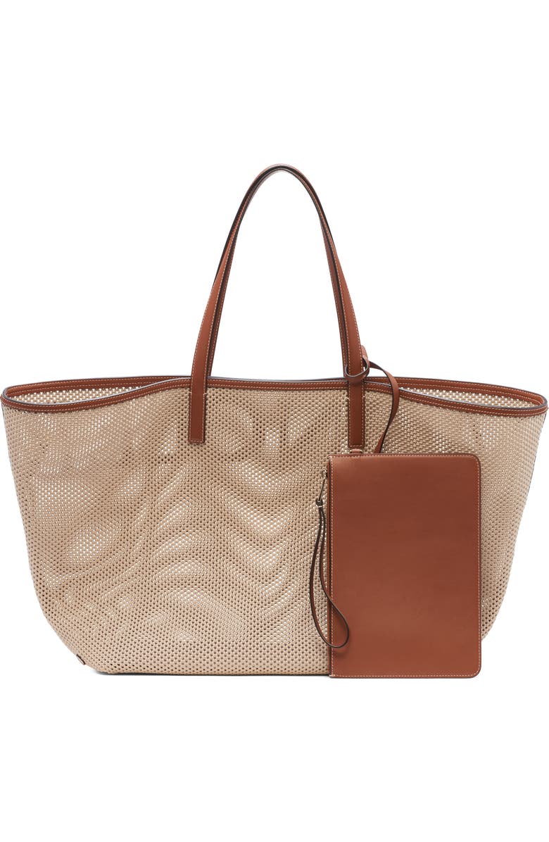 Moncler Very Large Mesh Tote Bag, Alternate, color, 035-Gardenia