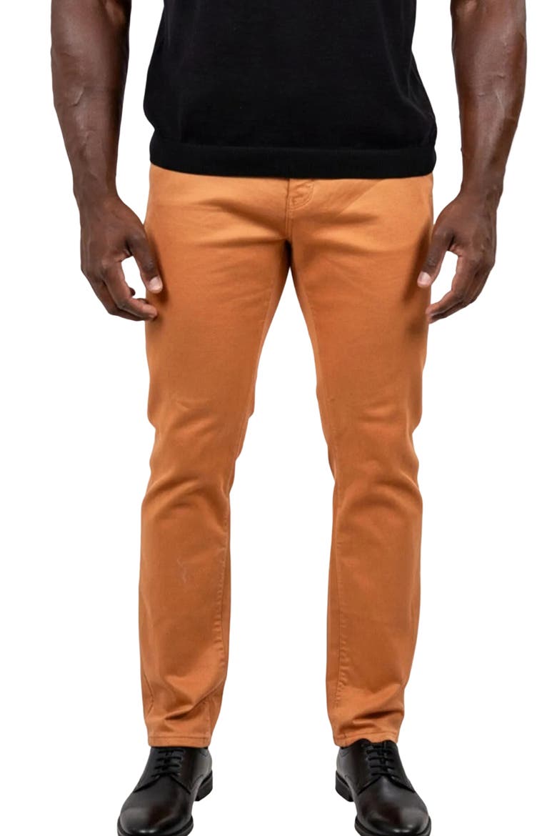 Marthyr002 Slim Tapered Stretch 5-Pocket Pants, Main, color, ORANGE