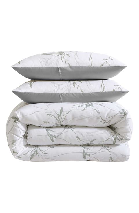 Ink Wash Vine Comforter & Throw Set