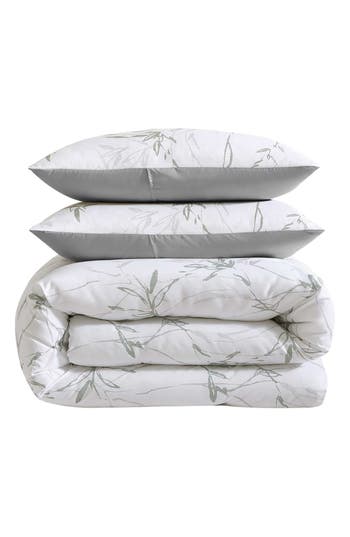 Kenneth Cole New York Ink Wash Vine Comforter & Throw Set In Green