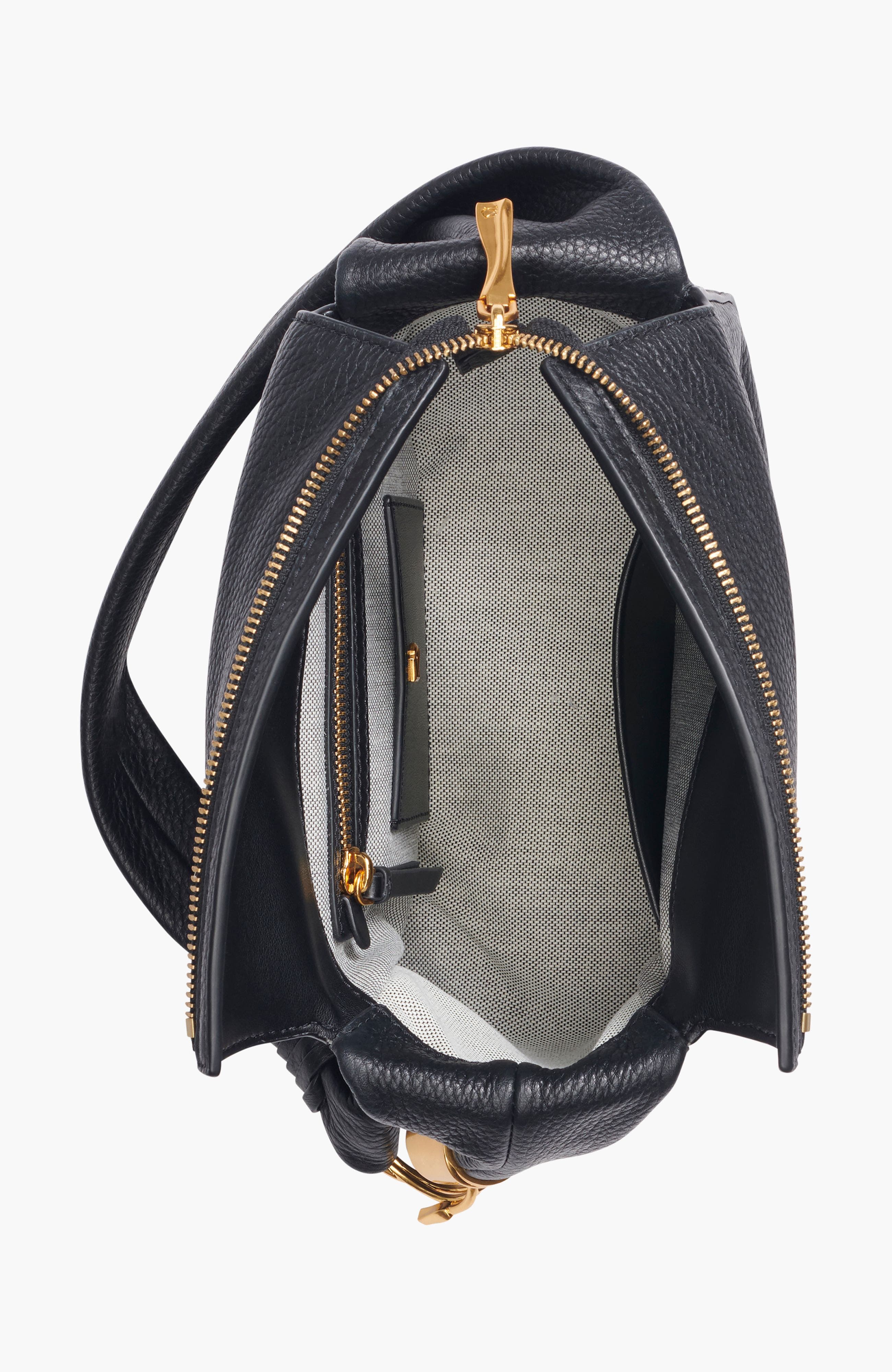 Donna Karan New York Tartan Shoulder, Alternate, color, Blk/Gold