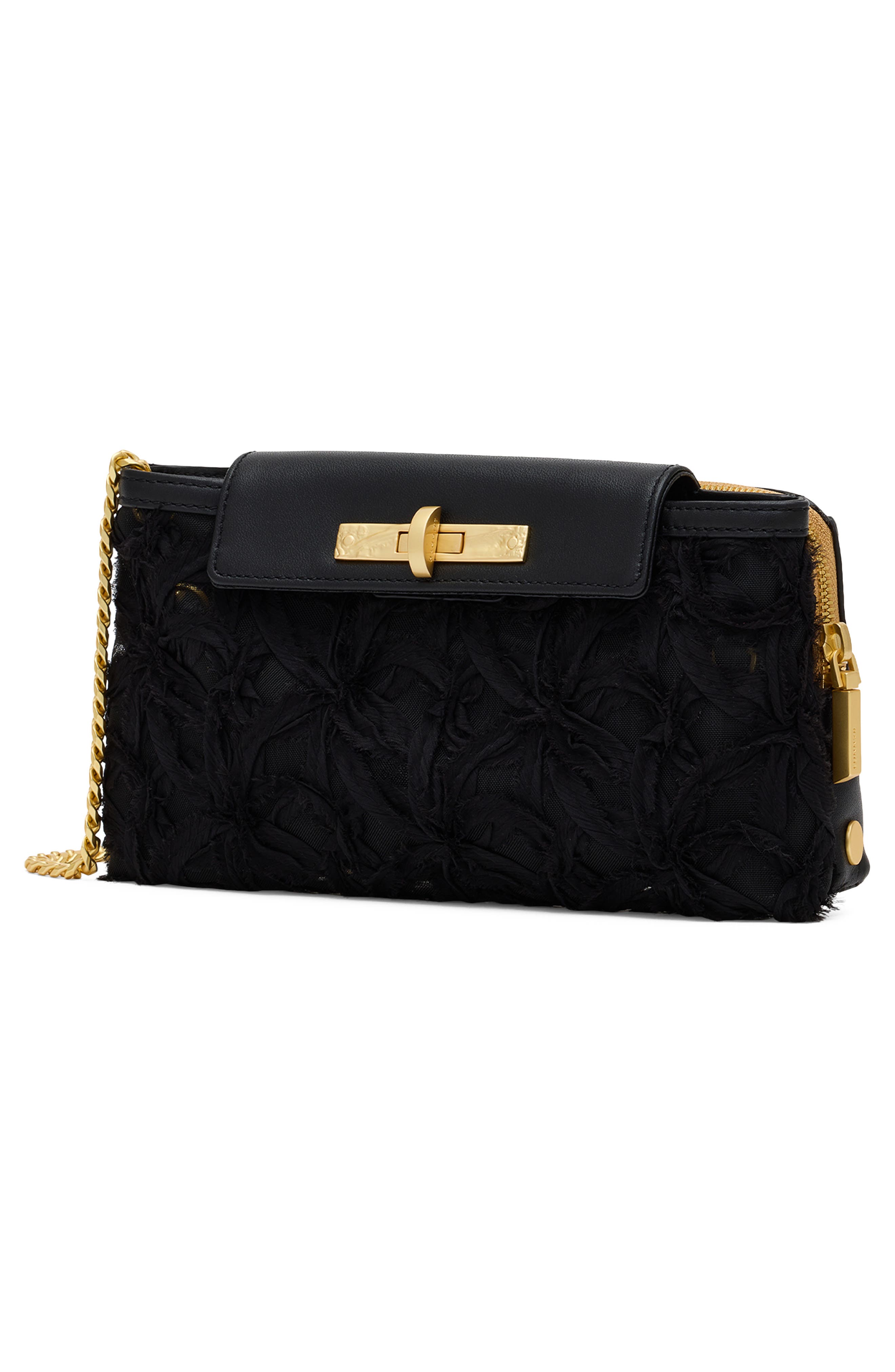 HAMMITT Small Midsummer Clutch, Alternate, color, Midsummer Night/ Brushed Gold