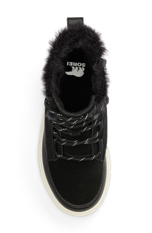 Sorel Kids' Explorer Iii Waterproof Boot In Black/sea Salt