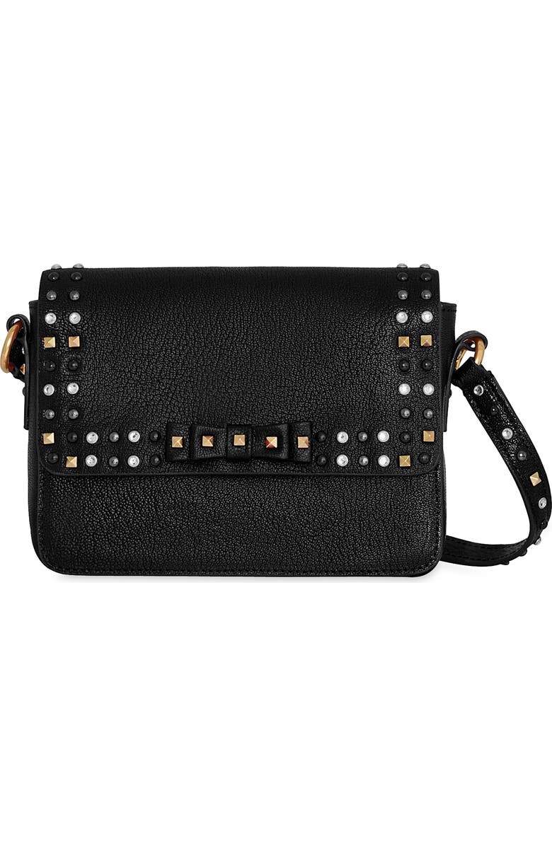 Rebecca Minkoff Bowie Stud Leather Crossbody Bag, Main, color,