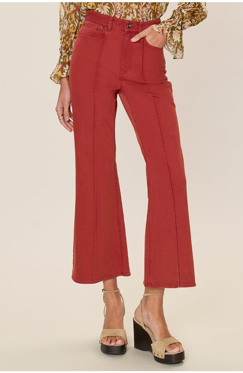 Rebecca Taylor Remi Stretch Kick Flare, Alternate, color, Burnt Sienna