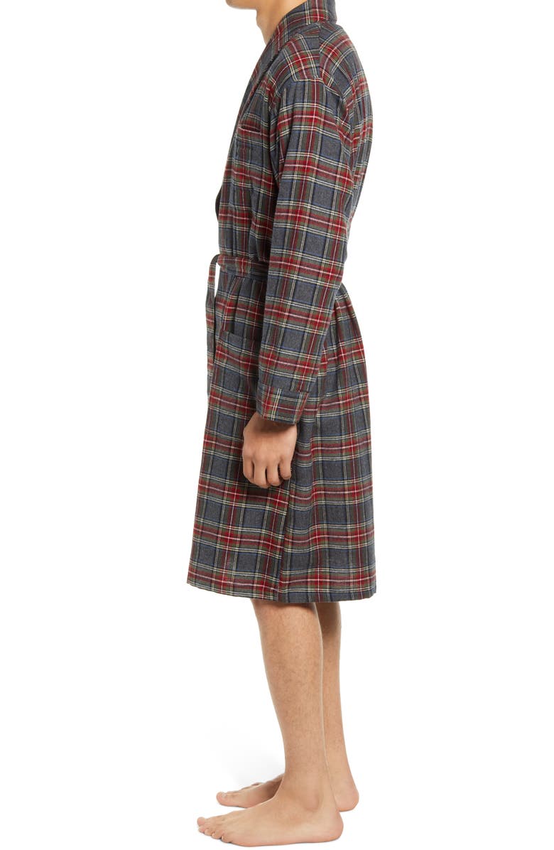 L.L.Bean Scotch Plaid Flannel Robe, Alternate, color,