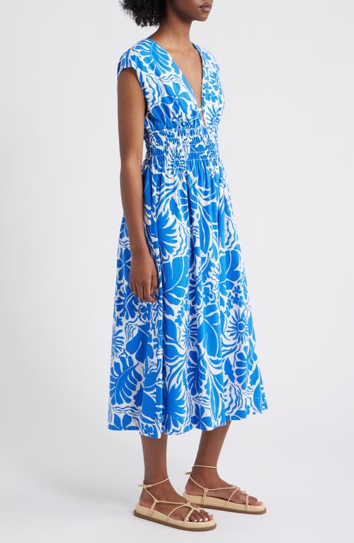 Rails Roxanne Floral-pattern Midi Dress In Blue