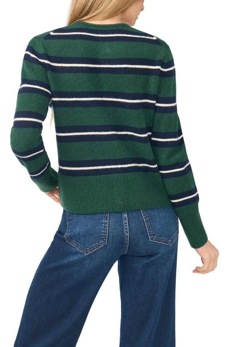 Striped Cardigan, Alternate, color, WINDSOR MOSS