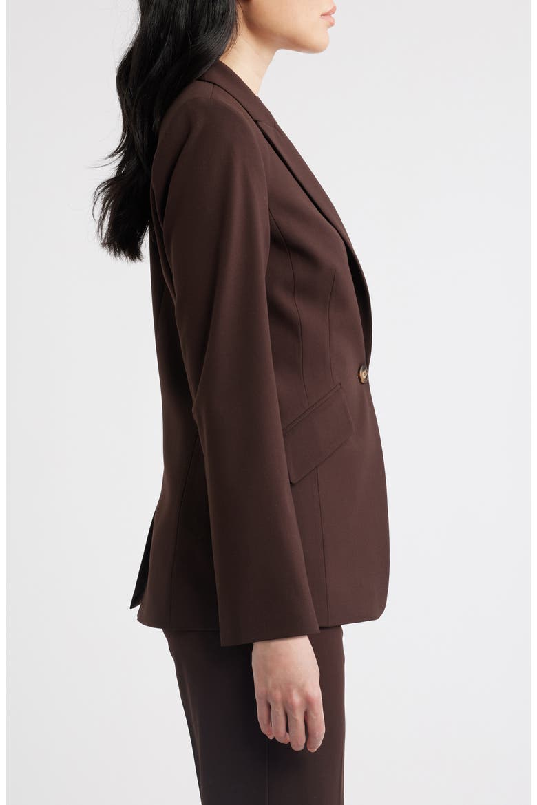 One-Button Blazer, Alternate, color, ESPRESSO